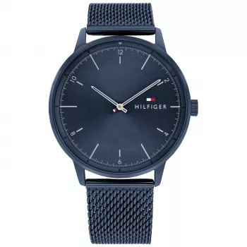 Relógio Tommy Hilfiger para homem 1791841 43mm aço inoxidável mostrador azul