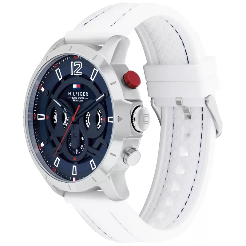 Relógio Tommy Hilfiger de homem 1792148 46mm aço inoxidável mostrador azul