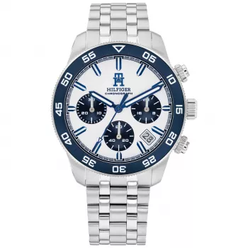 Relógio de homem Tommy Hilfiger 1792157 41mm mostrador azul pele castanha