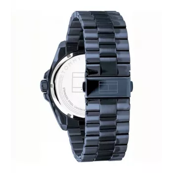 Tommy Hilfiger Relógio de homem TH1791689 44mm Mostrador azul Pulseira em pele castanha