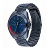 Tommy Hilfiger Relógio de homem TH1791689 44mm Mostrador azul Pulseira em pele castanha