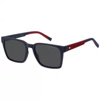 Óculos de sol retangulares de homem TOMMY HILFIGER TH-2143-S-8RU, havana, lentes castanhas, 55/19/145 mm