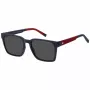 Óculos de sol retangulares de homem TOMMY HILFIGER TH-2143-S-8RU, havana, lentes castanhas, 55/19/145 mm
