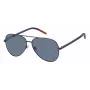 Óculos de sol retangulares unissexo Tommy Hilfiger TJ-0008-S-FLL - Armação de acetato preta, lentes de policarbonato cinzentas, proteção UV400