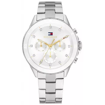 Relógio Tommy Hilfiger unissexo 1782707 40mm malha de aço inoxidável mostrador azul