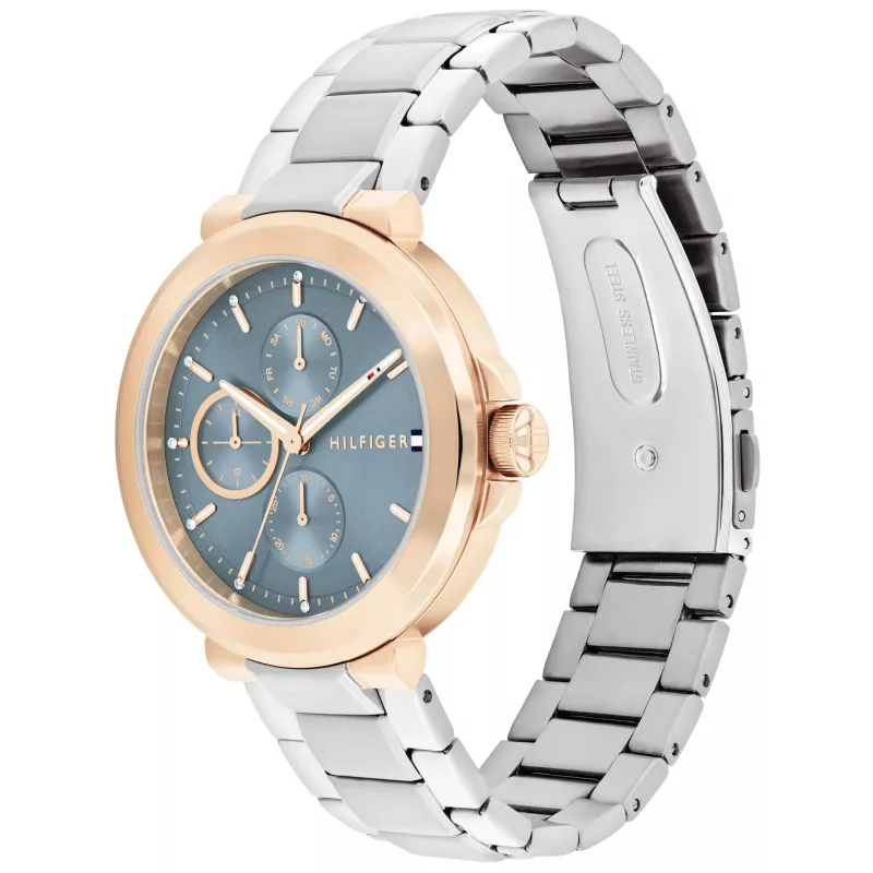Relógio unissexo Tommy Hilfiger 1782754 38mm Aço inoxidável Couro Azul