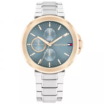 Relógio unissexo Tommy Hilfiger 1782754 38mm Aço inoxidável Couro Azul