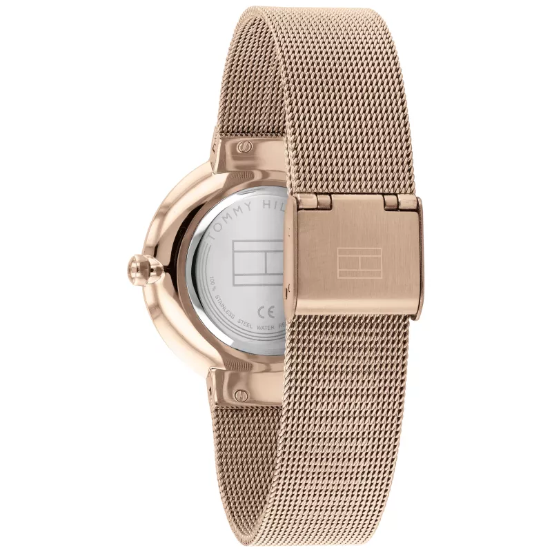 Relógio Tommy Hilfiger mulher 1782218 quartzo analógico 35mm prateado aço inoxidável malha
