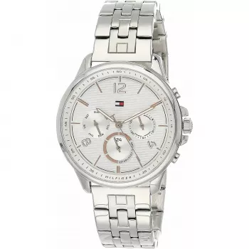 Relógio de quartzo analógico de mulher Tommy Hilfiger 1782222 38mm em aço inoxidável com malha e mostrador azul