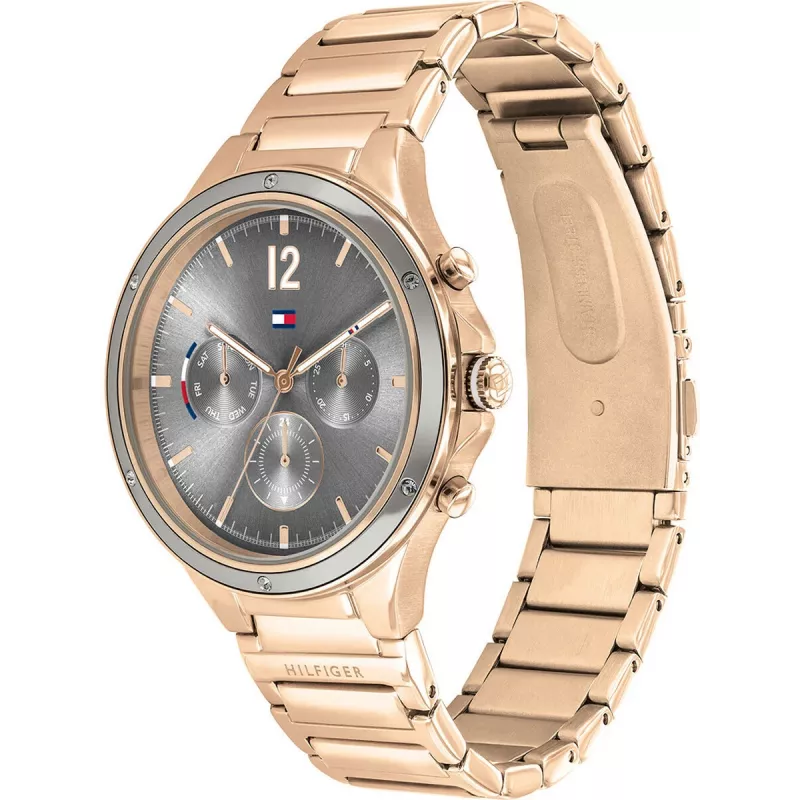 Relógio Tommy Hilfiger de mulher 1782277 relógio de quartzo 38mm prateado aço inoxidável malha