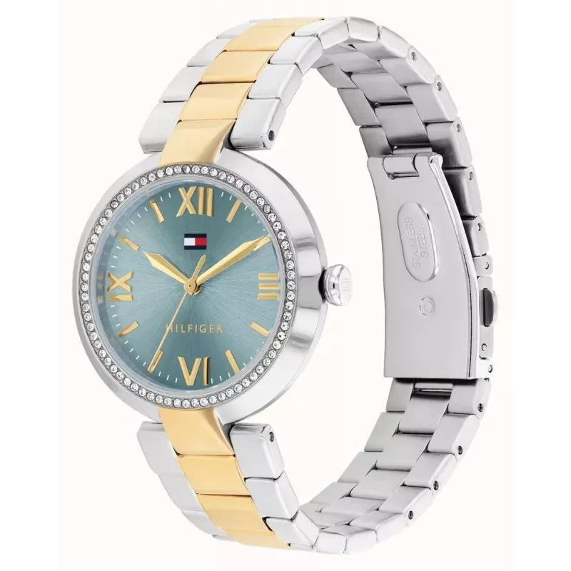 Relógio de senhora Tommy Hilfiger 1782680 quartzo analógico 34 mm aço inoxidável prateado mesh