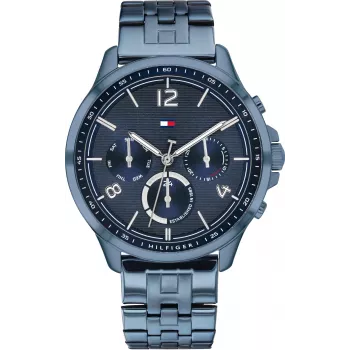 Relógio de quartzo analógico de mulher Tommy Hilfiger Blake 38mm prateado aço inoxidável 1782227