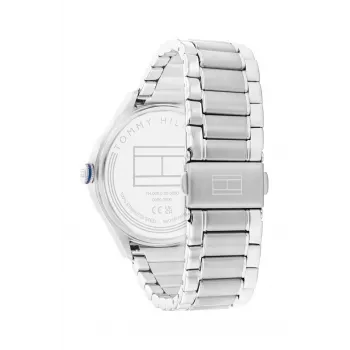 Tommy Hilfiger Relógio de mulher Blake quartzo analógico 40mm prata malha de aço inoxidável 1782657