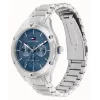 Tommy Hilfiger Relógio de mulher Blake quartzo analógico 40mm prata malha de aço inoxidável 1782657