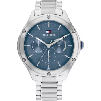 Tommy Hilfiger Relógio de mulher Blake quartzo analógico 40mm prata malha de aço inoxidável 1782657