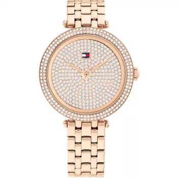 Tommy Hilfiger relógio analógico de quartzo de mulher Casey 1782761 33mm prateado aço inoxidável