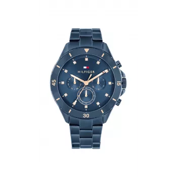 Tommy Hilfiger Relógio analógico de quartzo mulher Piper 40mm prateado aço inoxidável malha 1782743