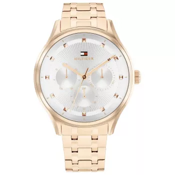 Relógio de quartzo analógico de mulher Tommy Hilfiger Pippa 38mm prateado aço inoxidável 1782752