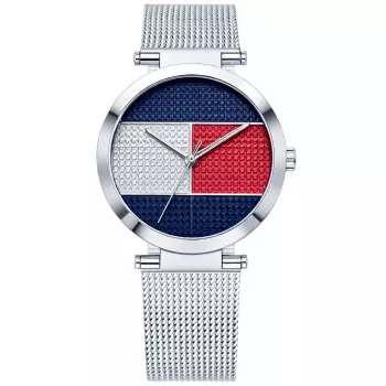 Tommy Hilfiger Relógio de mulher Pippa de quartzo 1781866 39mm prata malha de aço inoxidável