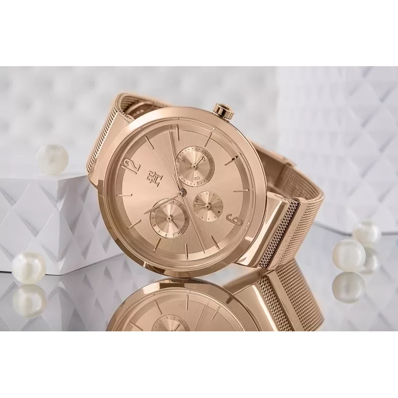 Relógio Tommy Hilfiger mulher Pippa quartzo 1782538 40mm prata aço inoxidável