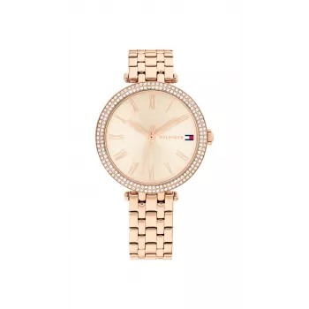 Tommy Hilfiger relógio de quartzo de mulher Pippa 1782721 34mm prateado aço inoxidável