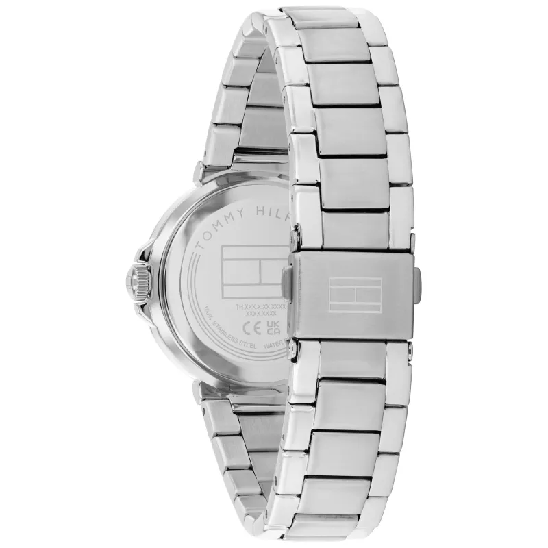 Relógio de quartzo Tommy Hilfiger Pippa para mulher 1782777 34mm prateado aço inoxidável malha
