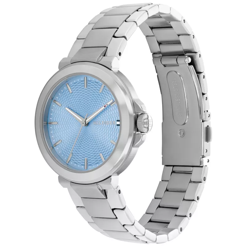 Relógio de quartzo Tommy Hilfiger Pippa para mulher 1782777 34mm prateado aço inoxidável malha