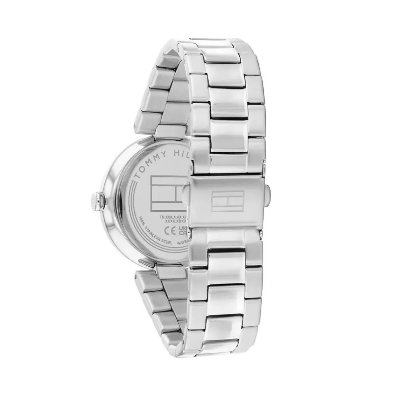 Relógio de mulher Tommy Hilfiger Pippa de quartzo 34 mm em aço inoxidável prateado com malha