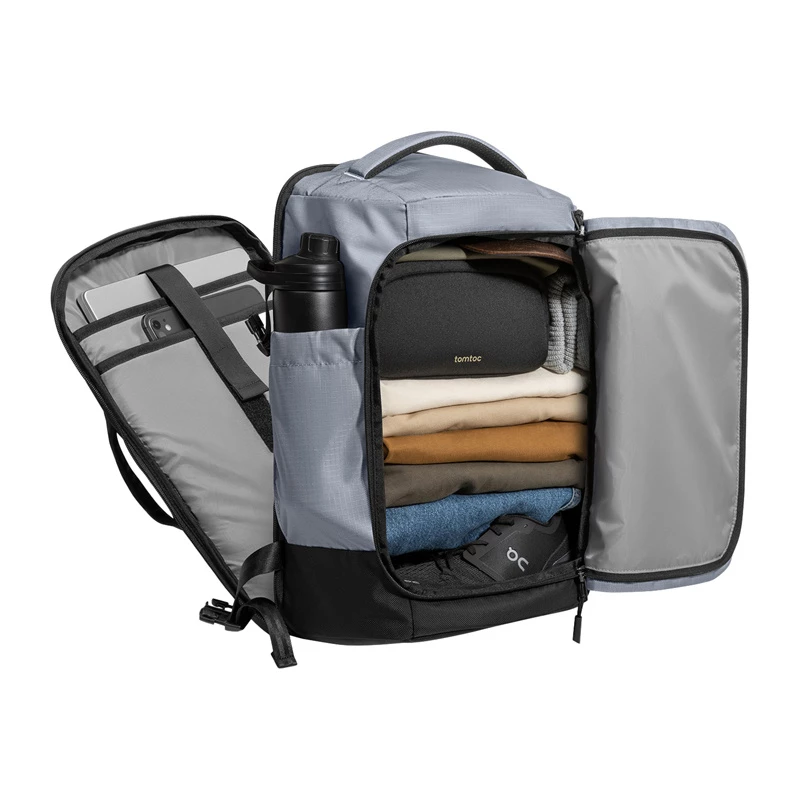 Tomtoc Navigator-T66 Liteway Mochila de Viagem, 17/40L (Cinzento)