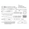 Conjunto de chaves de caixa e ferramentas Top Tools 100 peças com encaixe de 1/4 polegadas e 3/8 polegadas, aço cromo-vanádio, catraca de 72 dentes e mala de plástico