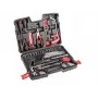 Conjunto de chaves de caixa e ferramentas Top Tools 100 peças com encaixe de 1/4 polegadas e 3/8 polegadas, aço cromo-vanádio, catraca de 72 dentes e mala de plástico
