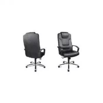 Topstar Comfort Point 50 cadeira de escritório, revestimento em microfibra, estrutura cromada, preto 7819 TA3