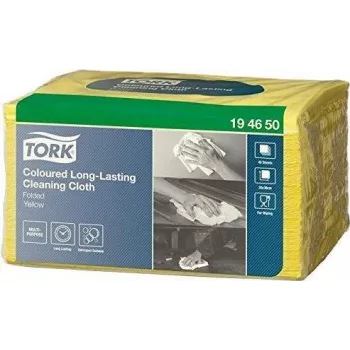 TORK 194650 rolo de panos de limpeza para trabalhos pesados, 400 folhas, branco, 1 camada, Centerfeed, 23,5 cm x 38 cm