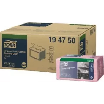 Tork 194750 Panos de limpeza para trabalhos pesados Vermelho 40 folhas