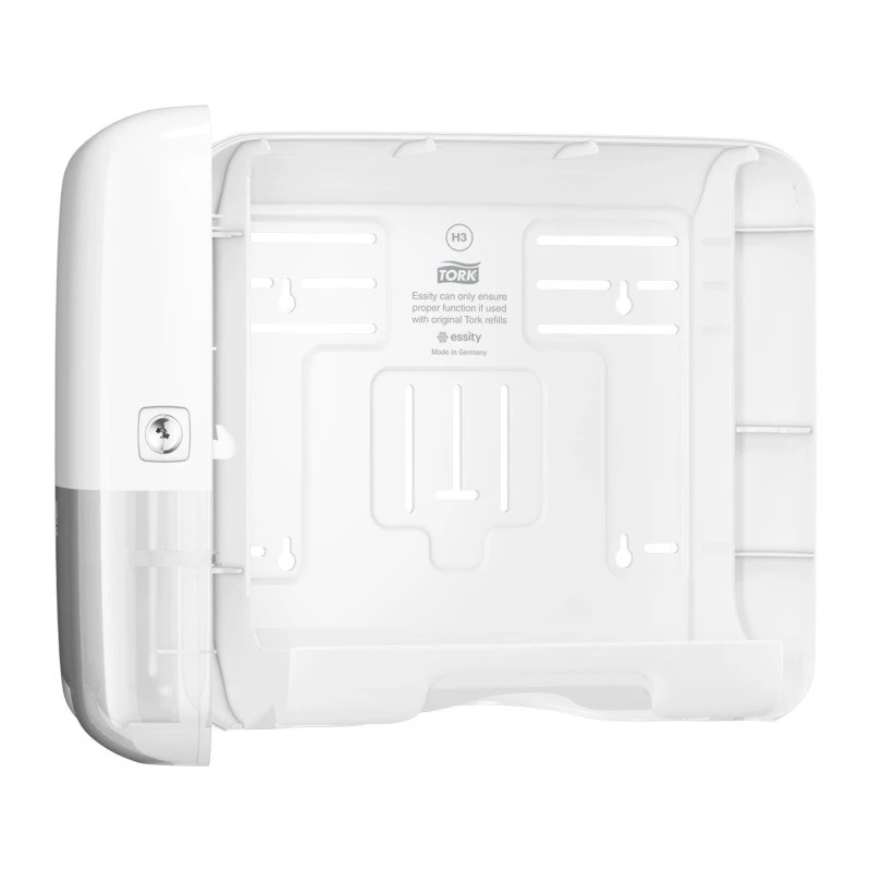Tork H3 Mini Folded Dispensador de toalhetes de mão dobrados 553100, 300 toalhetes, branco