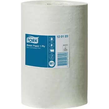 TORK rolo de papel de limpeza multiusos, 1 folha, 120 m, branco (120123)