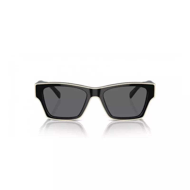 Tory Burch TY7207U200487 Óculos de sol de mulher em forma de olho de gato - Armação castanha transparente, lentes castanhas degradê, 53 mm