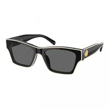 Tory Burch TY7207U200487 Óculos de sol de mulher em forma de olho de gato - Armação castanha transparente, lentes castanhas degradê, 53 mm