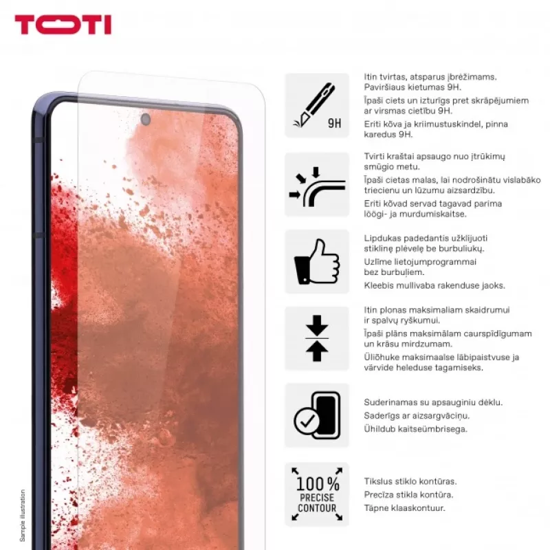 TOTI Vidro temperado 2D Protetor de ecrã para Samsung Galaxy A15/A15 5G, transparente