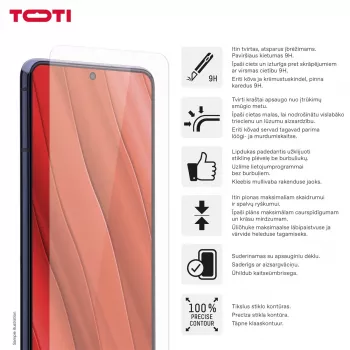 TOTI Protetor de ecrã Tempered Glass 2D para Samsung Galaxy A37/A57/A36/A56/S24 FE/S25 FE