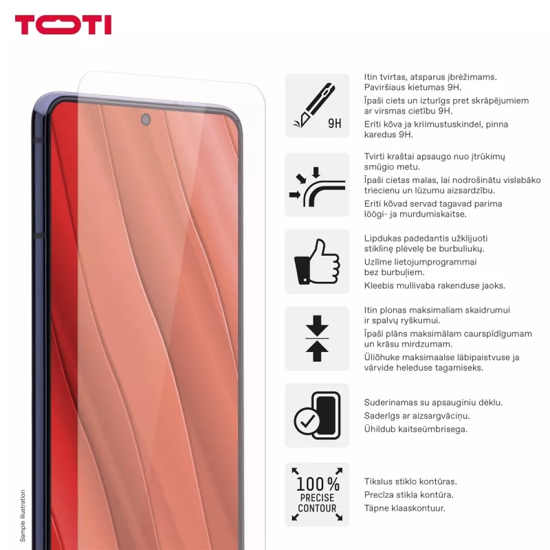 TOTI Protetor de ecrã Tempered Glass 2D para Samsung Galaxy A37/A57/A36/A56/S24 FE/S25 FE