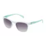 Óculos de sol TOUS STO912-536G7M para mulher Havana armação de acetato retangulares com lentes degradê castanhas