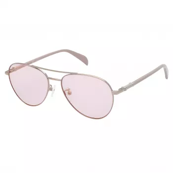 Óculos de sol de mulher TOUS STO437-560E59 Havana acetato armação quadrada lente degradê castanha 56mm