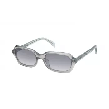 Óculos de sol de mulher TOUS STOB44-5409RM Butterfly Cat-Eye armação de acetato preta ouro rosa lentes espelhadas 54 mm