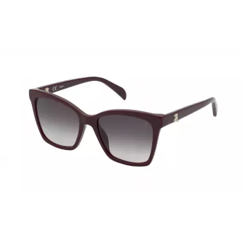 TOUS Óculos de sol de mulher STOB505509FH Armação de acetato Havana Lentes degradê castanhas 55/18/140 mm
