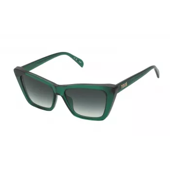 Óculos de sol TOUS STOB82-540G61 para mulher Havana acetato castanho degradê 54mm