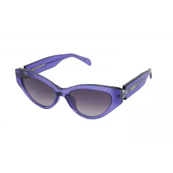 TOUS Óculos de Sol de Senhora STOB84S5506LA Havana Acetato Armação Angular Lentes de Gradiente Castanhas UV400