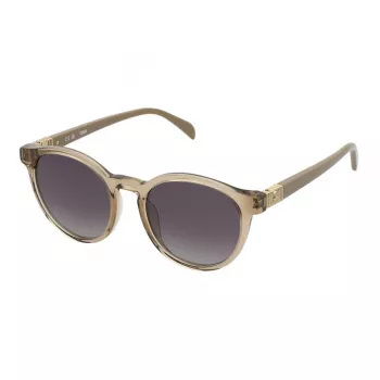 TOUS Óculos de Sol Mulher STOB89-5107AY Havana Acetato Armação Angular Lentes Degradê Castanhas 51mm
