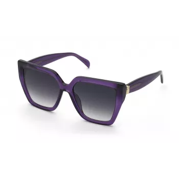 Óculos de sol de mulher TOUS STOC40-5606LA Havana castanho degradê quadrados 56 mm
