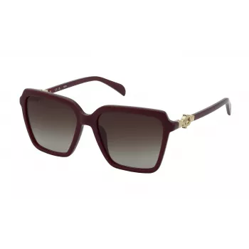 Óculos de sol de mulher TOUS STOC74-5609FH Havana acetato castanho degradê 56 mm